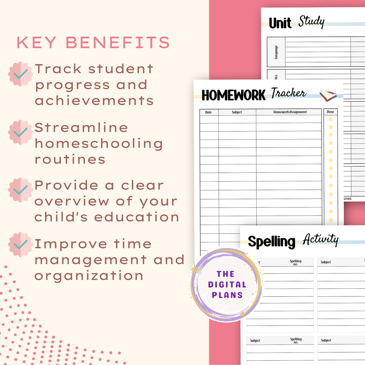2024-2025 Homeschool Printable Planner, Homeschool Organizer