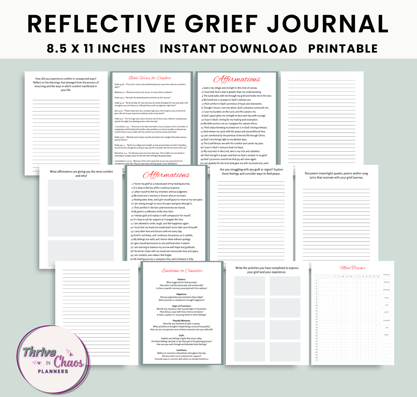 Reflective Journal for Coping with Grief