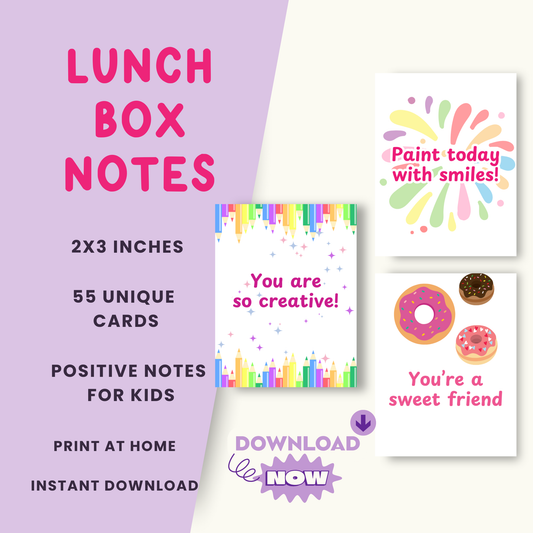Lunch Box Notes for Kids - Positive Affirmations & Encouragement