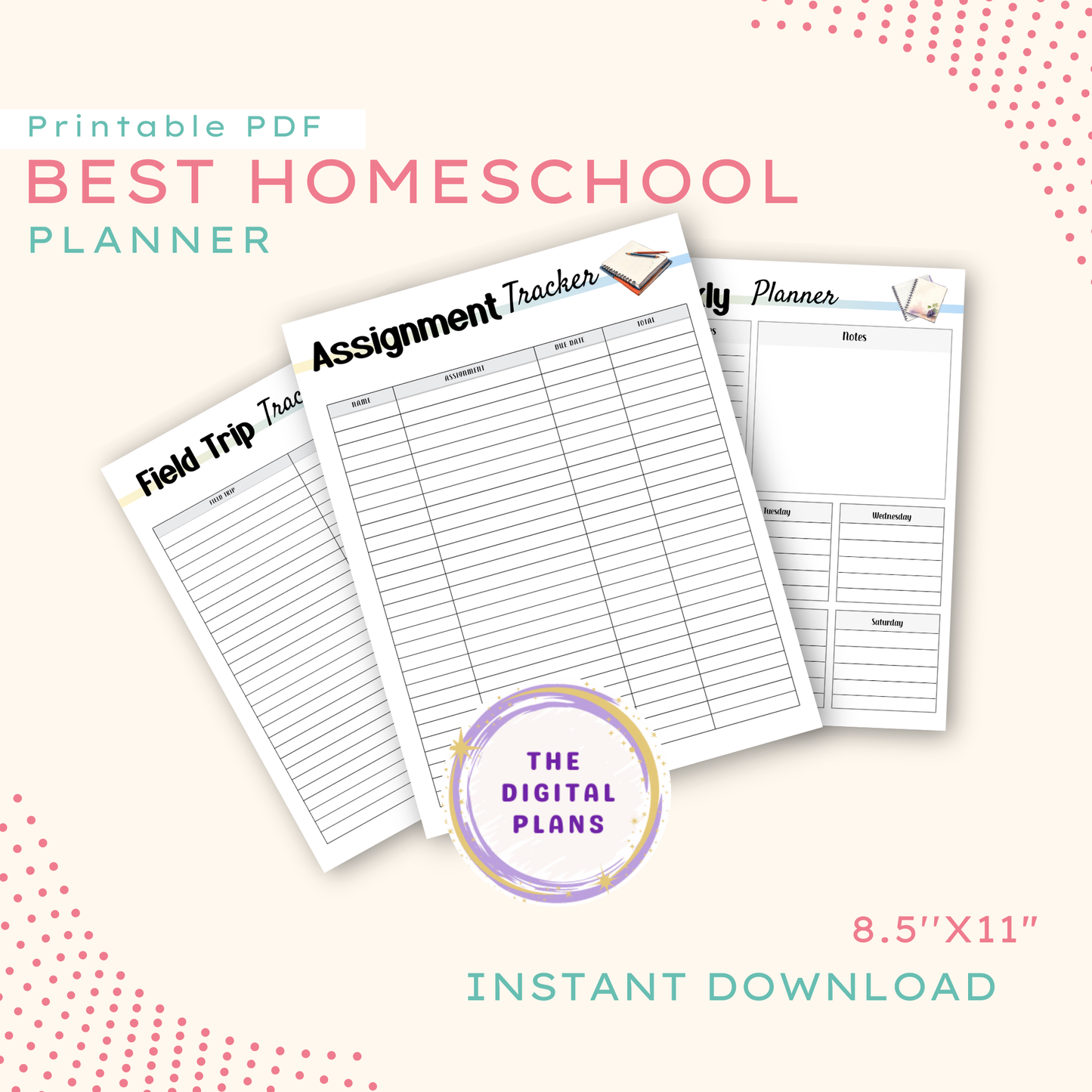 2024-2025 Homeschool Printable Planner, Homeschool Organizer