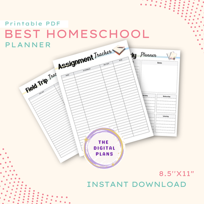 2024-2025 Homeschool Printable Planner, Homeschool Organizer