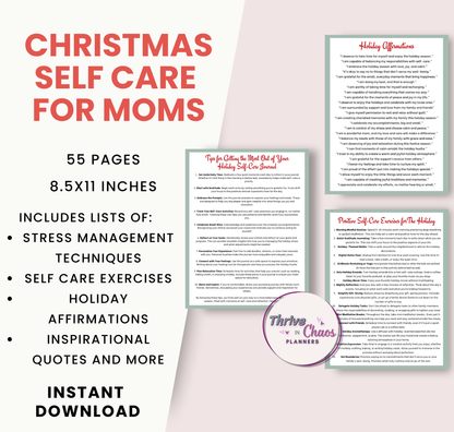 Holiday Haven: Self-Care Planner for Moms, Self-Care Journal