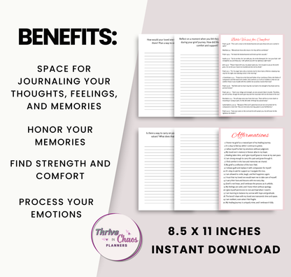 Reflection Journal for Coping with Grief