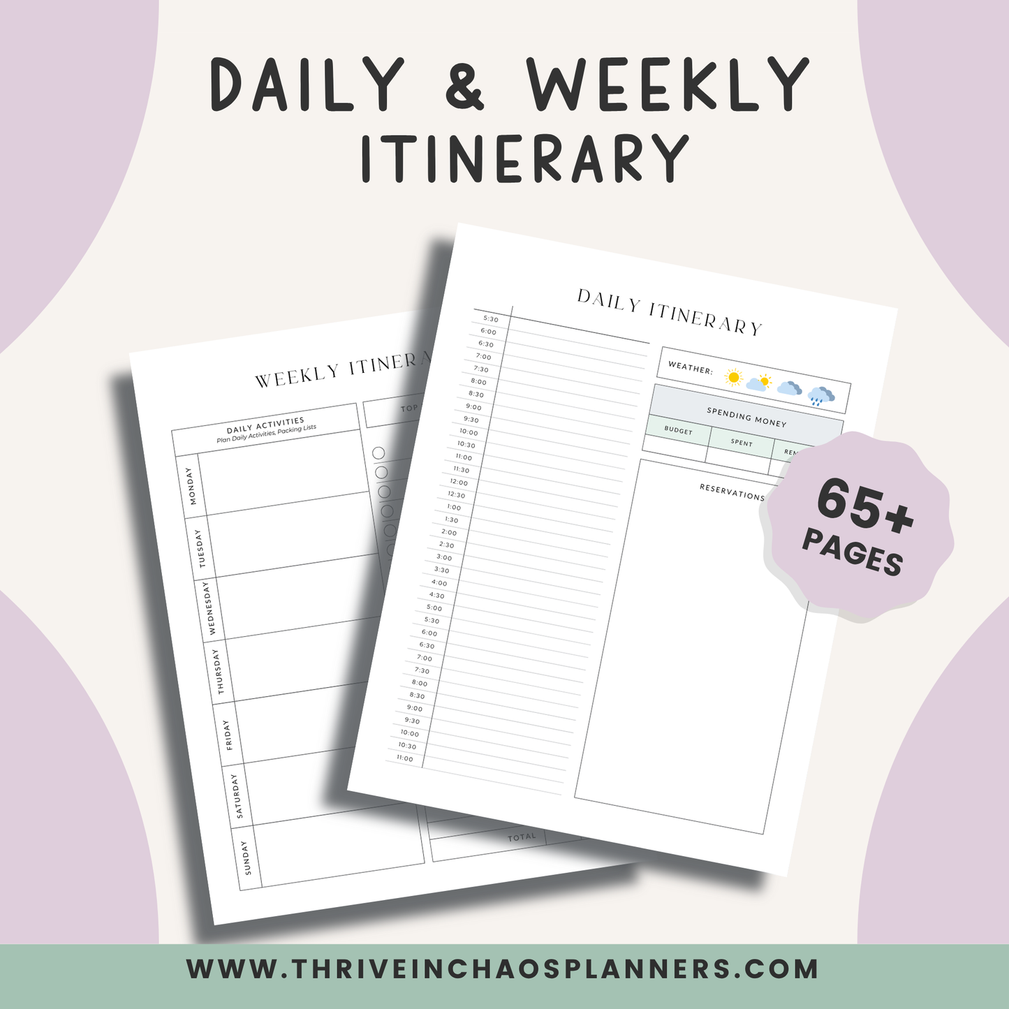 Family Vacation Planner Printable – Minimalist 2025–2026 Travel Organizer