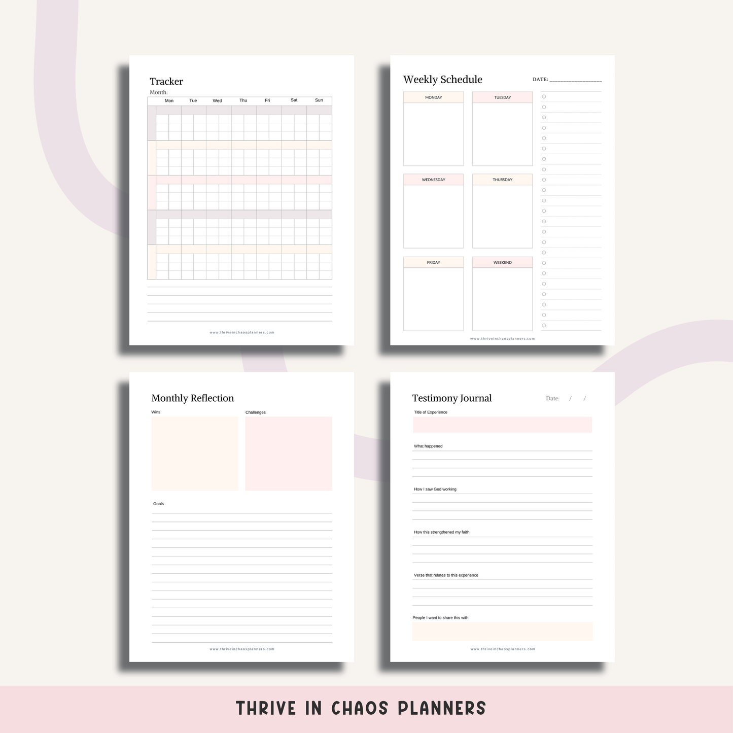 Bible Study Plan Printable PDF – Faith Journal & Bible Reading Tracker