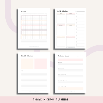 Bible Study Plan Printable PDF – Faith Journal & Bible Reading Tracker