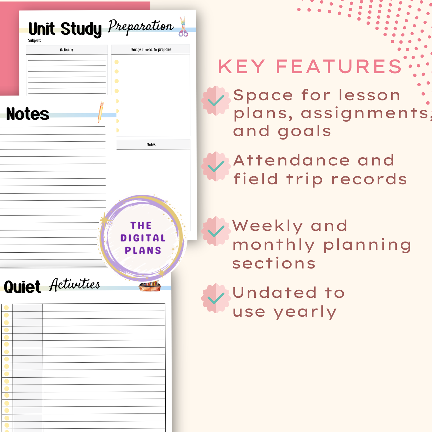 2024-2025 Homeschool Printable Planner, Homeschool Organizer