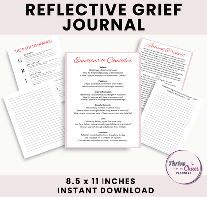 Reflection Journal for Coping with Grief