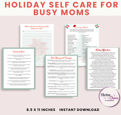 Holiday Haven: Self-Care Planner for Moms, Self-Care Journal