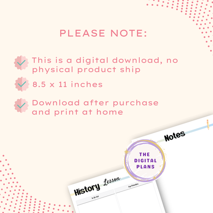 2024-2025 Homeschool Printable Planner, Homeschool Organizer