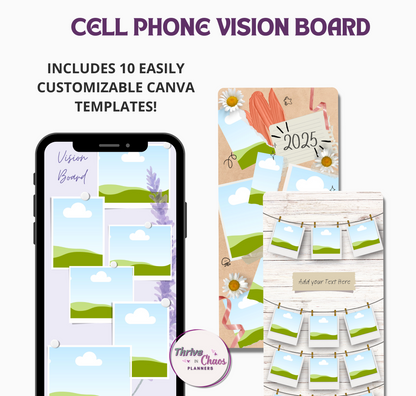 Cell Phone Vision Board Canva Templates