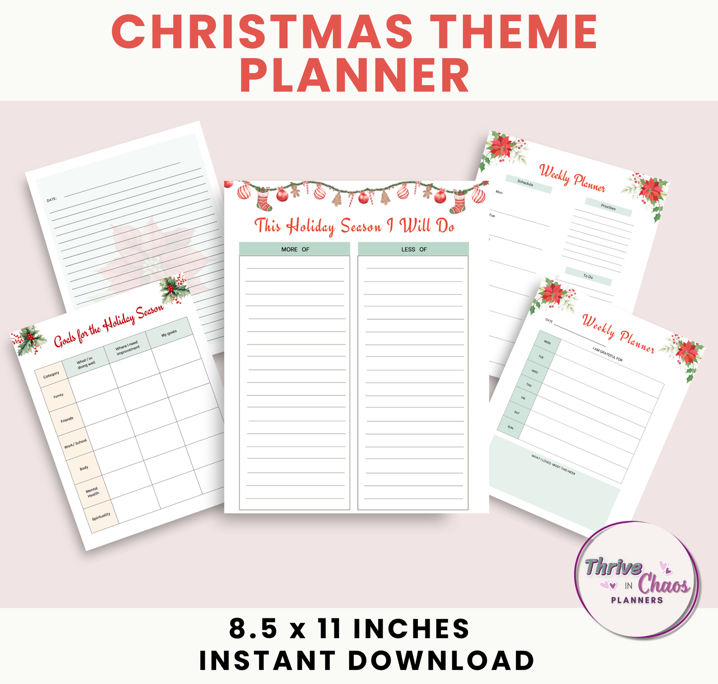 Holiday Haven: Self-Care Planner for Moms, Self-Care Journal