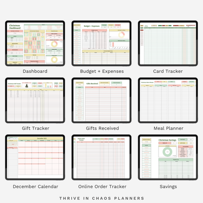 Ultimate Christmas Planner Google Sheet – Digital Holiday Organizer for Gifts, Budget, Cards & More